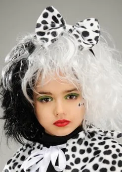 Childrens Cruella De Vil Style Dalmatian Hair Bow