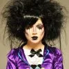 Childrens Gothic Black Mad Hatter Backcombed Wig