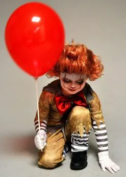 Childrens New Pennywise It Clown Style Costume With Wig 7 Childrens New Pennywise It Clown Style Costume With Wig -Costumes Sales kids new style it clown costume 02