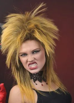 Ladies Halloween Gothic Gold Diva Wig
