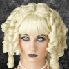 Ladies Gothic Blonde Curly Ghost Doll Wig -Costumes Sales ladies gothic blonde ghost doll wig