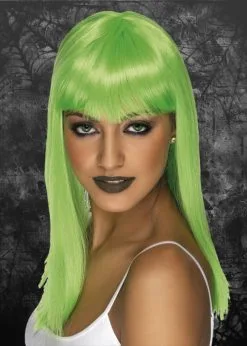 Ladies Gothic Green Glamourama Wig