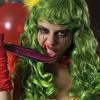 Ladies Green Curly Killer Clown Wig -Costumes Sales ladies green killer clown wig