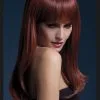 Ladies Long Auburn Fever Sienna Wig -Costumes Sales ladies long auburn fever sienna wig