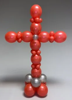 Inflated Large Red Cross Balloon Centrepiece Display