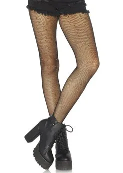 Womens Leg Avenue Gun Metal Stud Fishnet Tights -Costumes Sales leg avenue studded fishnet tights 9113 02