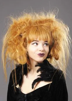 Deluxe Womens Light Auburn Back Combed Zombie Wig -Costumes Sales light auburn gothic doll wig 42359 01