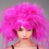 Womens Backcombed Neon Purple Magenta Zombie Wig -Costumes Sales magenta purple back combed wig