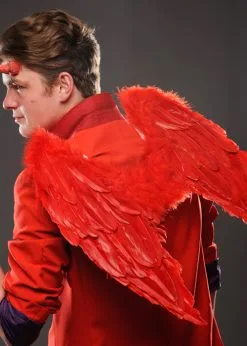 Mens Demon Red Feather Gothic Angel Wings -Costumes Sales mens red angel wings 02