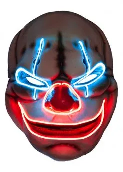 Halloween Light Up LED Scary Clown Face Mask