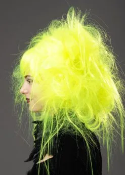 Womens Neon Yellow Backcombed Zombie Wig 8 Womens Neon Yellow Backcombed Zombie Wig -Costumes Sales neon yellow zombie wig 42364 02
