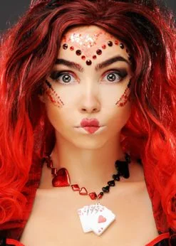 Queen Of Hearts Glitter Make-Up Kit 9 Queen Of Hearts Glitter Make-Up Kit -Costumes Sales queen of hearts make up kit ST1087 03