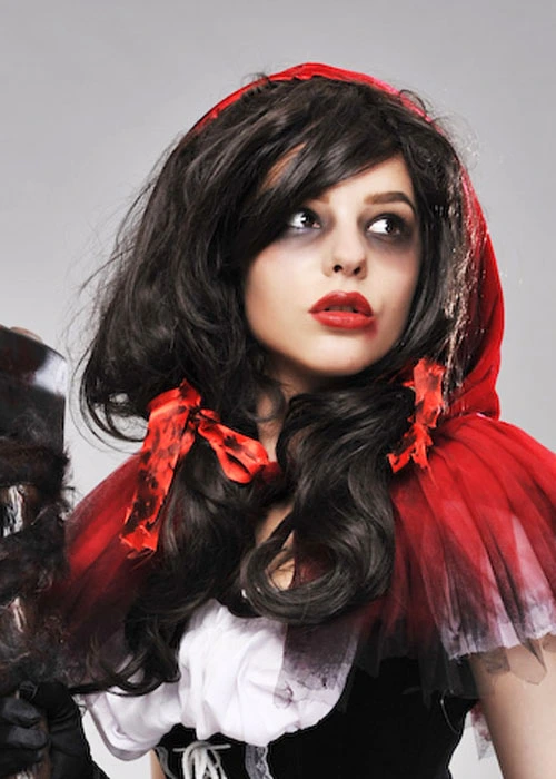 Wombie Deluxe Zombie Red Riding Hood Wig 3 Wombie Deluxe Zombie Red Riding Hood Wig
