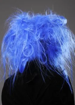 Womens Halloween Blue Backcombed Zombie Wig 7 Womens Halloween Blue Backcombed Zombie Wig -Costumes Sales royal blue gothic zombie wig 42366 02