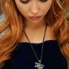 Sansa Stark Style Wolf Pendant Pewter Necklace -Costumes Sales sansa stark style wolf necklace