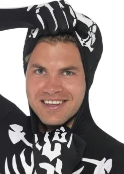 Adult Skeleton 2nd Skin Jumpsuit Costume -Costumes Sales skeleton morph suit costume 02