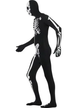 Adult Skeleton 2nd Skin Jumpsuit Costume -Costumes Sales skeleton morph suit costume 03