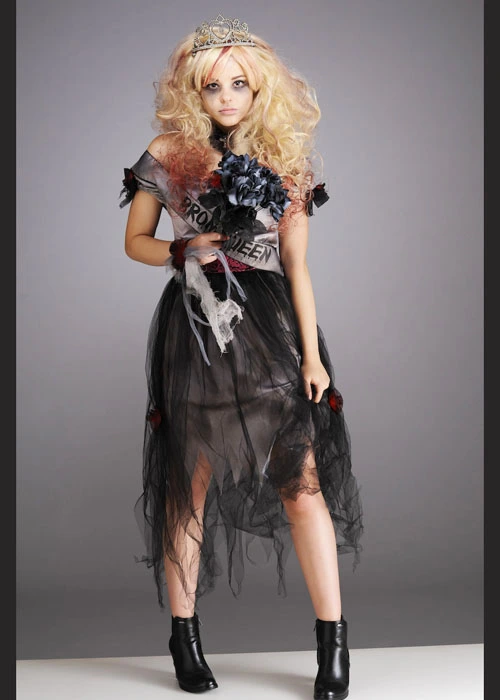 Teen Girls Dead Zombie Prom Queen Costume 5 Teen Girls Dead Zombie Prom Queen Costume - Image 3