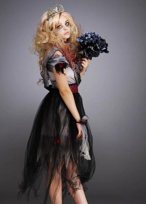 Teen Girls Dead Zombie Prom Queen Costume 6 Teen Girls Dead Zombie Prom Queen Costume - Image 4
