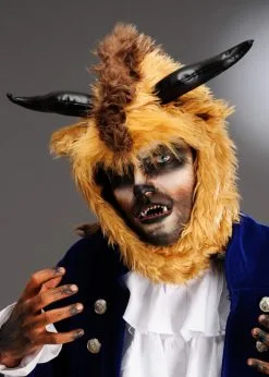 Mens Furry The Beast Style Hood Headpiece -Costumes Sales the beast furry hood 02