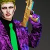 The Joker Style Gold Plastic Prop Machine Gun