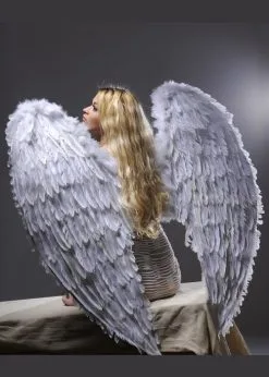 Womens Extra Large White Feather Angel Wings 9 Womens Extra Large White Feather Angel Wings -Costumes Sales very large white feather wings 52803 03