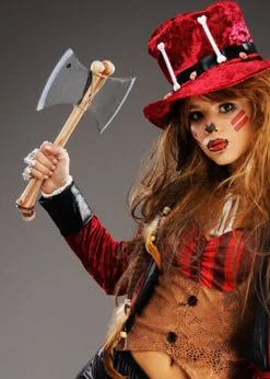 Voodoo Skeleton Warrior Prop Double Sided Bone Axe