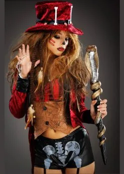 Ladies Halloween Voodoo Witch Doctor Costume -Costumes Sales voodoo priestess costume 04