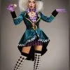 Womens Deluxe Gothic Mad Hatter Costume -Costumes Sales womens deluxe halloween mad hatter costume