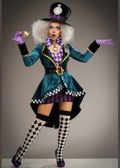 Womens Deluxe Gothic Mad Hatter Costume