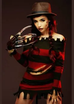 Womens Halloween Miss Freddy Krueger Costume