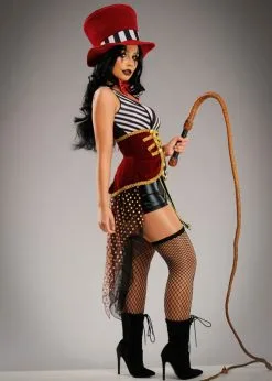 Womens Halloween Gothic Circus Ringmaster Costume -Costumes Sales womens halloween ringmaster costume 86750 02