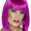 Womens The Chesire Cat Style Purple Glam Wig 1 Womens The Chesire Cat Style Purple Glam Wig -Costumes Sales womens neon purple glam blunt wig