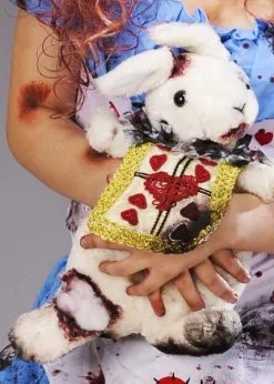 Zombie Alice Bloody White Wonderland Rabbit Purse -Costumes Sales zombie bunny purse 02