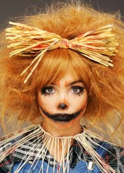 Zombie Scarecrow Bloody Straw Bow Headband