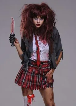 Costumes Sales 23 Womens Halloween Zombie Schoolgirl Costume
